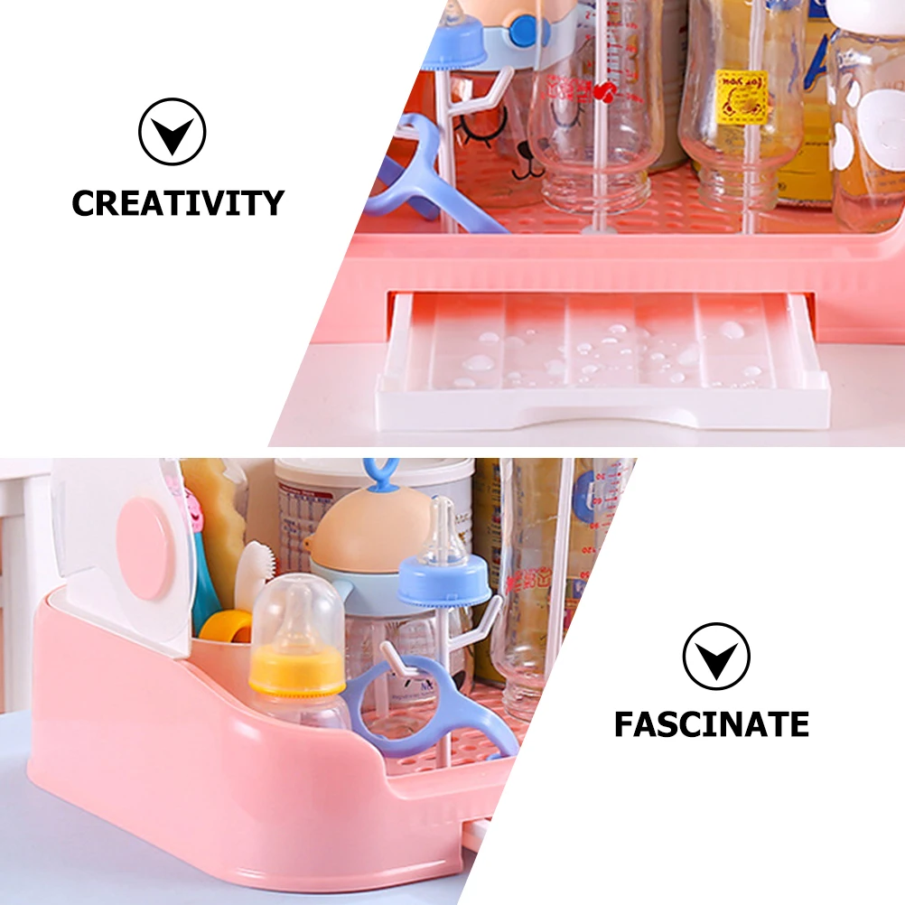 Baby Bottle Drain Storage Box Lid Drip Tray Rack Mug Pink Feeding Drying Organizer Kitchen Accessories Hygiene PP
Baby Bottle Drain Storage Box Lid Drip Tray Rack Mug Pink Feeding Drying Organizer Kitchen Accessories Hygiene PP