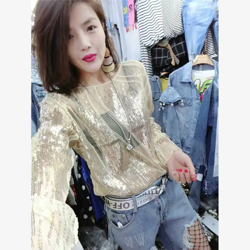 Street Sle Long Sve round Ne Lace irt Women's Base Layer Top Sexy Transparent Faionable New Arrival Glitter Par ...
Street Sle Long Sve round Ne Lace irt Women's Base Layer Top Sexy Transparent Faionable New Arrival Glitter Par ...