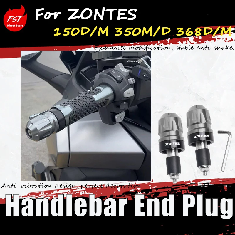 For ZONTES 150D/M, 350M/D, 368D/M special modified handle cap for handlebar balance terminal and anti-drop block
For ZONTES 150D/M, 350M/D, 368D/M special modified handle cap for handlebar balance terminal and anti-drop block