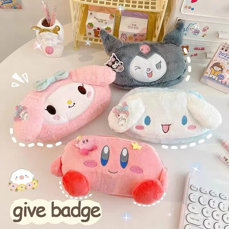 Sanrio плюшевые пеналы Kawaii Kuromi Cinnamoroll школьные принадлежности большой емкости для ручек сумка для ручек для девочек школьные принадлежности
Sanrio плюшевые пеналы Kawaii Kuromi Cinnamoroll школьные принадлежности большой емкости для ручек сумка для ручек для девочек школьные принадлежности