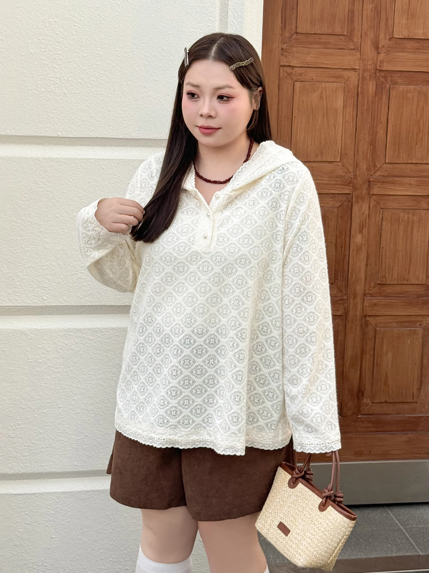 plus Size Women's Lace Base irt Spring 2026 Hooded Long Sve Floing T-irt French Sle Loose Fit Daily Wear Polyester...
plus Size Women's Lace Base irt Spring 2026 Hooded Long Sve Floing T-irt French Sle Loose Fit Daily Wear Polyester...