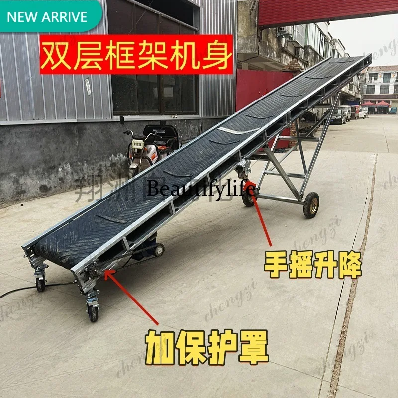 L178 Small folding lift conveyor assembly line belt conveyor loading and unloading material non-slip belt conveyor belt
L178 Small folding lift conveyor assembly line belt conveyor loading and unloading material non-slip belt conveyor belt