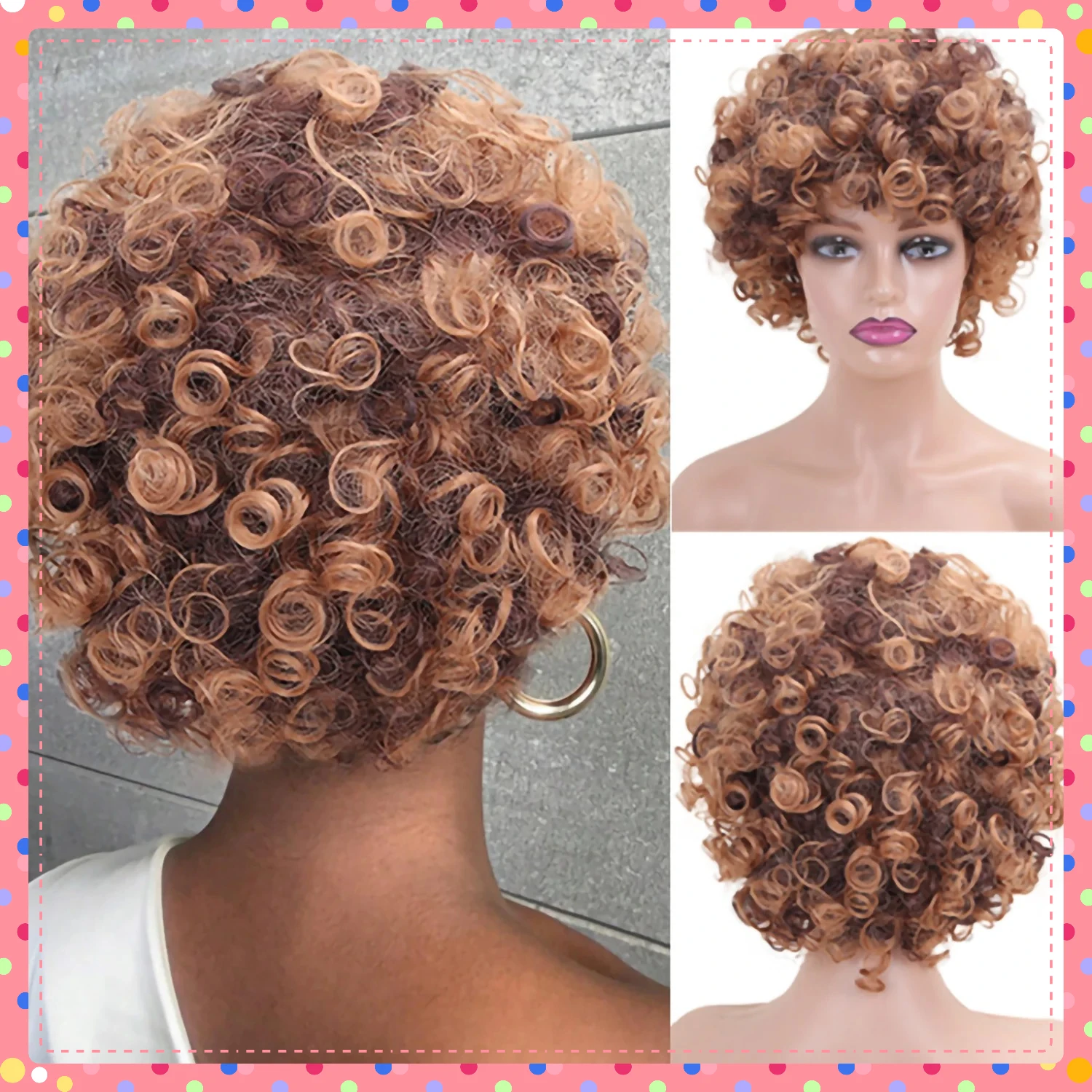 Fluffy Short Curly Synthetic Wig Brown Heat Resistant Fiber Wavy Costume Hairpiece for Women Cosplay Party Daily Anime Style
Fluffy Short Curly Synthetic Wig Brown Heat Resistant Fiber Wavy Costume Hairpiece for Women Cosplay Party Daily Anime Style