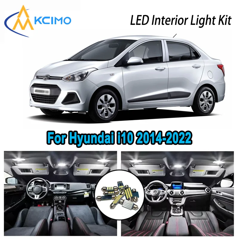 For Hyundai i10 2014-2022 2015 2016 2017 2018 Premium Bright LED Interior Dome Map Trunk Light Kit Car Led Lamps Canbus No Error
For Hyundai i10 2014-2022 2015 2016 2017 2018 Premium Bright LED Interior Dome Map Trunk Light Kit Car Led Lamps Canbus No Error