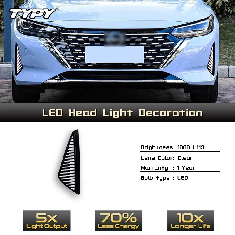 TYPY Car LED Fog Lamp For Nissan Sentra sylphy 2023 2024 Car LED Daytime Running Light Dynamic Turn Signal Auto Accessories
TYPY Car LED Fog Lamp For Nissan Sentra sylphy 2023 2024 Car LED Daytime Running Light Dynamic Turn Signal Auto Accessories