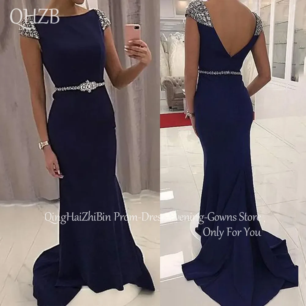 Customized Navy Blue Elegant Long Evening Dresses for Special Occasions Boat-Neck Floor-Length Mermaid Gala Party Dress 2025
Customized Navy Blue Elegant Long Evening Dresses for Special Occasions Boat-Neck Floor-Length Mermaid Gala Party Dress 2025