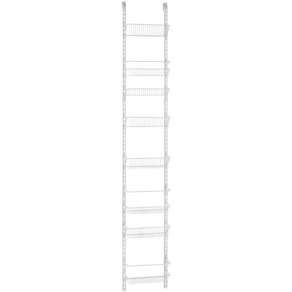 Регулируемая настенная или дверная полка-органайзер с корзинами для кухни, кладовой, утилиты и шкафа шириной 12 дюймов 
Регулируемая настенная или дверная полка-органайзер с корзинами для кухни, кладовой, утилиты и шкафа шириной 12 дюймов