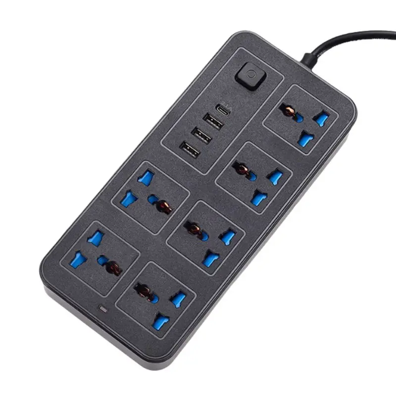 Aug. Universal Power Strip EU Plug 1.8M Extension Cord With USB-C & USB Ports Multi-Outlet Electrical Socket Black
Aug. Universal Power Strip EU Plug 1.8M Extension Cord With USB-C & USB Ports Multi-Outlet Electrical Socket Black