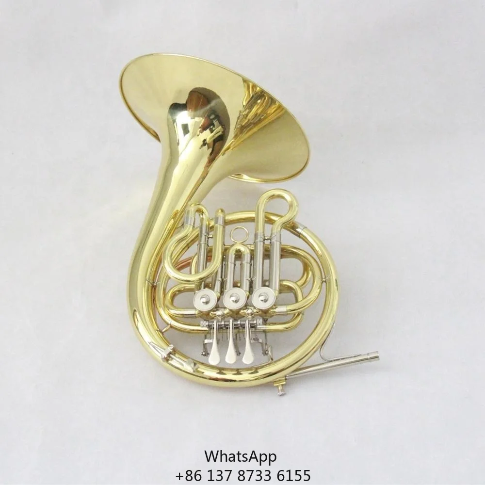 Wholesale Brass Bb French Horn 3 Key Small Gold Lacquered 290mm Bell Good Quality
Wholesale Brass Bb French Horn 3 Key Small Gold Lacquered 290mm Bell Good Quality
