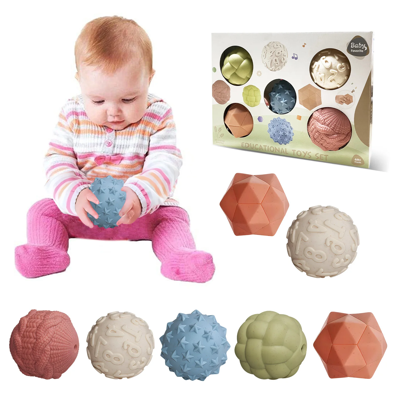 Sensory Balls for Babies Ball for Toddlers 1-3 Wheat Straw Soft Textured Multi Sensory Baby Toy 6-12 Months Squeeze Infant Montessori Gift Set for Kids 5 Pack
Sensory Balls for Babies Ball for Toddlers 1-3 Wheat Straw Soft Textured Multi Sensory Baby Toy 6-12 Months Squeeze Infant Montessori Gift Set for Kids 5 Pack