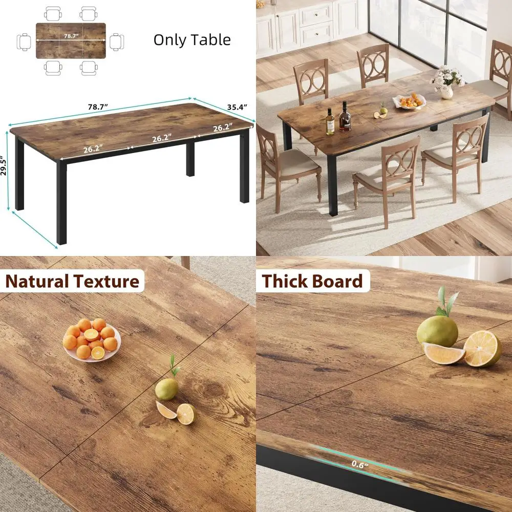 Прочный металлический промышленный обеденный стол на 6-8 персон, кухонный стол длиной 78,7 дюйма для повседневного использования
Прочный металлический промышленный обеденный стол на 6-8 персон, кухонный стол длиной 78,7 дюйма для повседневного использования