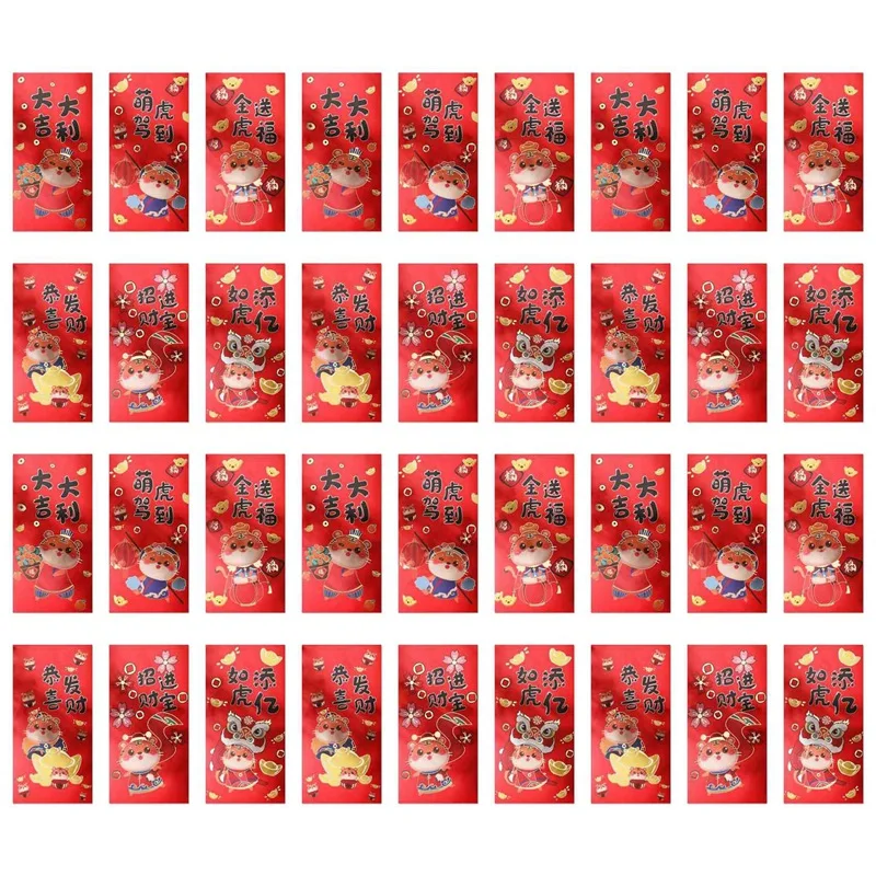 NEW-36 Pcs Chinese New Year Red Envelopes, Lucky Money Envelopes Cartoon Tiger Hong Bao Red Packet For Spring Festival
NEW-36 Pcs Chinese New Year Red Envelopes, Lucky Money Envelopes Cartoon Tiger Hong Bao Red Packet For Spring Festival