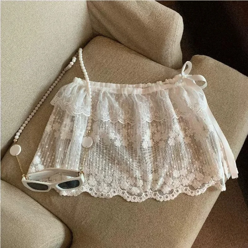 Lace Drawstring Tieback Stacked Mesh Fart Curtains For Women Lolita Cosplay Bustier Sweet Girl Lace Trimmed Jeans Accessory
Lace Drawstring Tieback Stacked Mesh Fart Curtains For Women Lolita Cosplay Bustier Sweet Girl Lace Trimmed Jeans Accessory