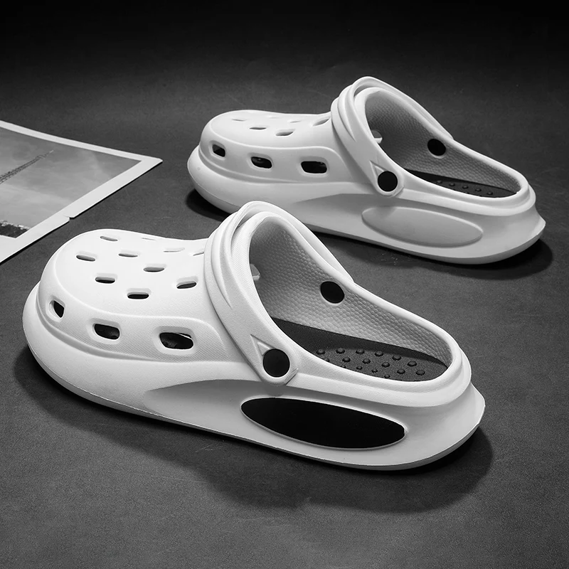 Men's Summer Outdoor Wear Anti-Slip Driving Two-Purpose Thick Bottom Head Cover Casual Beach Sandals Comfortable EVA Slippers
Men's Summer Outdoor Wear Anti-Slip Driving Two-Purpose Thick Bottom Head Cover Casual Beach Sandals Comfortable EVA Slippers
