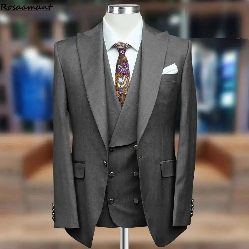 Blazer+Vest+Pants Men's Fashion Casual Slim Fit Wedding Business Elegant Man Suit
Blazer+Vest+Pants Men's Fashion Casual Slim Fit Wedding Business Elegant Man Suit