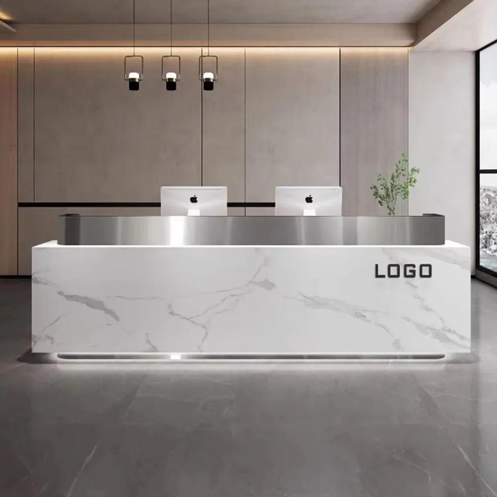 Aesthetic Glamour Bar Counter Cabinet Glamour Simple Luxury Reception Desks Aesthetic Modern Mostrador Commercial Furniture
Aesthetic Glamour Bar Counter Cabinet Glamour Simple Luxury Reception Desks Aesthetic Modern Mostrador Commercial Furniture
