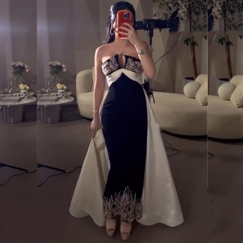 Customized Jersey Modern Style Sequined Pleat A-line Strapless Midi Dresses Bespoke Occasion Sparkle Retro 
Customized Jersey Modern Style Sequined Pleat A-line Strapless Midi Dresses Bespoke Occasion Sparkle Retro