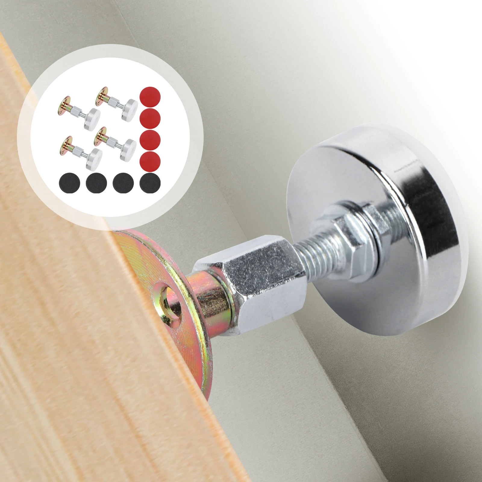 4 Pcs Stainless Steel Furniture Fixator Retractable Bedside Anchor Anti sloshing Actuator Bed Frame Tool For Bedroom
4 Pcs Stainless Steel Furniture Fixator Retractable Bedside Anchor Anti sloshing Actuator Bed Frame Tool For Bedroom