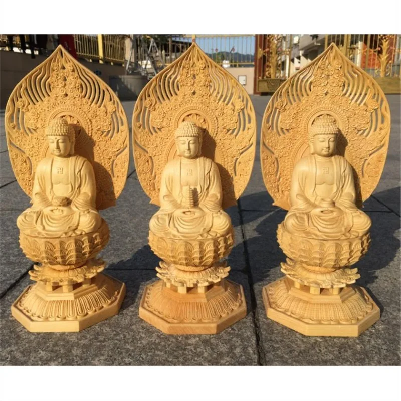 Wooden Carving of the Three Western Saints, Amitabha Buddha, the Three Jewels, and Bodhisattvas Home Decor
Wooden Carving of the Three Western Saints, Amitabha Buddha, the Three Jewels, and Bodhisattvas Home Decor