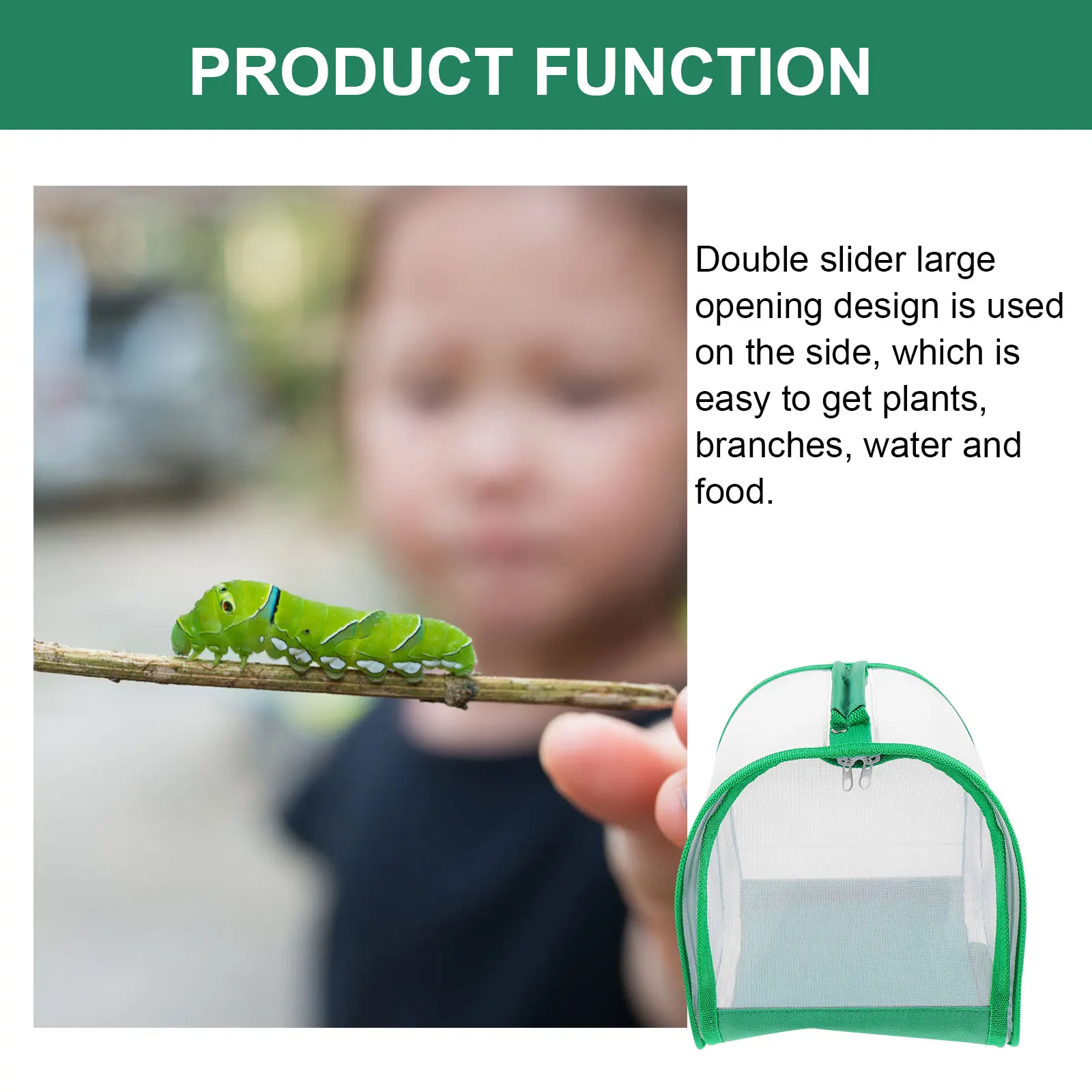 Terrarium Insect Cage and Habbitat Toy Caterpillar Habitat Green with Handle Monarch Fodable Child
Terrarium Insect Cage and Habbitat Toy Caterpillar Habitat Green with Handle Monarch Fodable Child