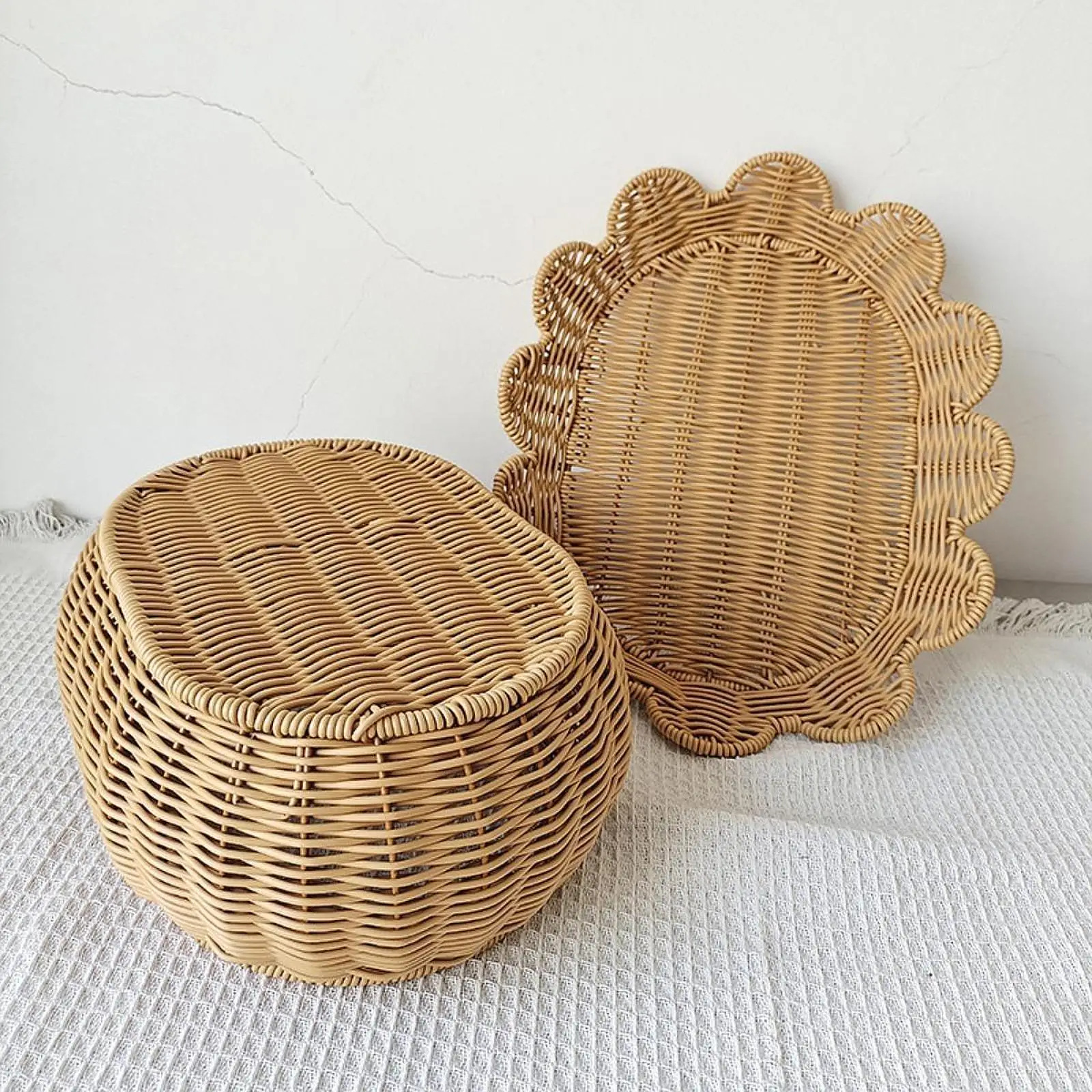 Hand Simulated Rattan Woven Basket Set Kitchen Counter Organizing Woven Food
Hand Simulated Rattan Woven Basket Set Kitchen Counter Organizing Woven Food