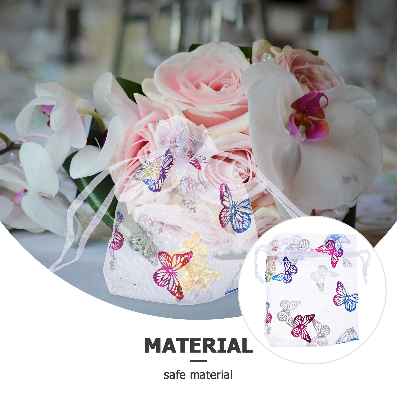 50pcs Gold-stitched Butterfly Mesh Bag Small Organza Drawstring Storage Jewelry Gift Candy Party Favor Bags Mesh Bracelet
50pcs Gold-stitched Butterfly Mesh Bag Small Organza Drawstring Storage Jewelry Gift Candy Party Favor Bags Mesh Bracelet