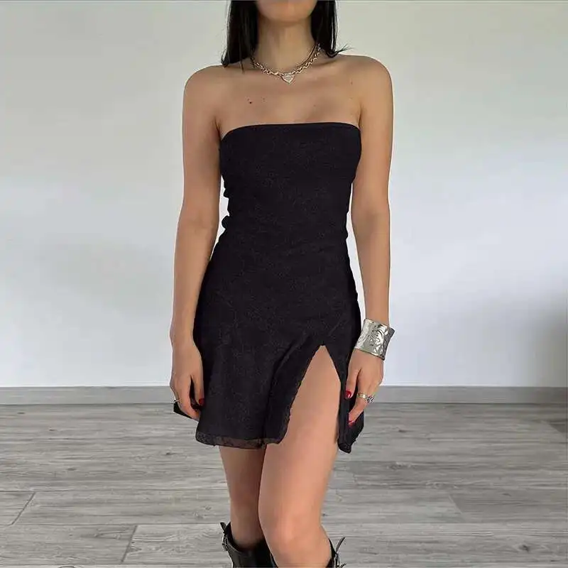 Selling Hot New Women's Fashion Strapless Patchwork Lace Slim Fit Sexy Slit Short Dress 2025 Summer Dress Robe Vestido Women
Selling Hot New Women's Fashion Strapless Patchwork Lace Slim Fit Sexy Slit Short Dress 2025 Summer Dress Robe Vestido Women