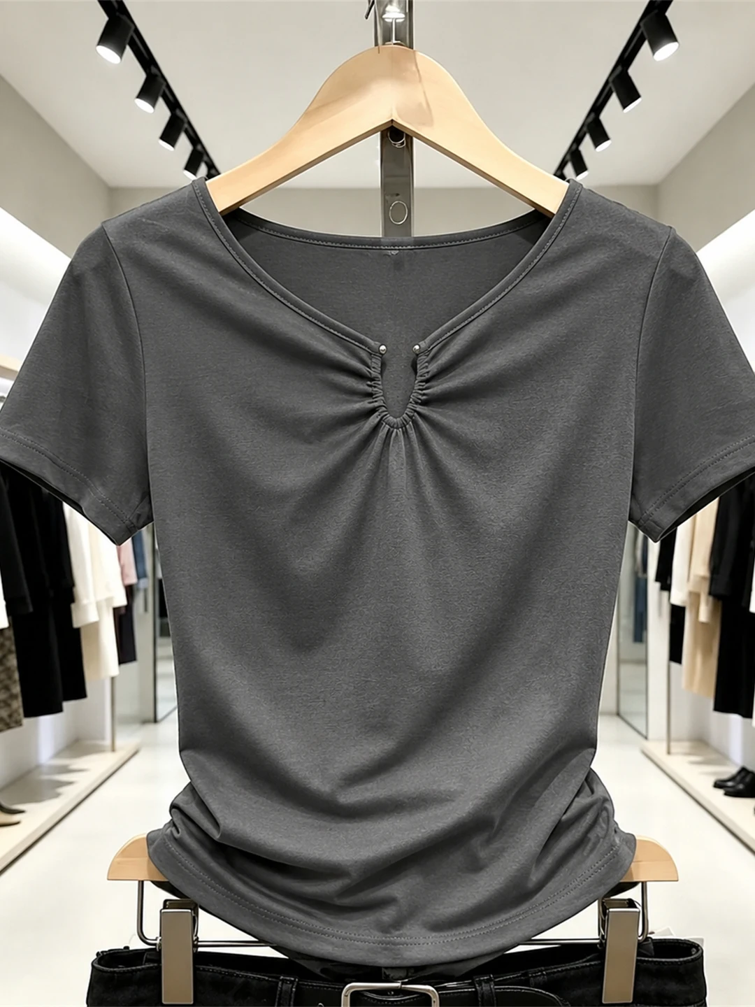 Elegant Short Sleeve Crew Neck T-Shirt Korean Style Commute Versatile Summer Minimalist Skin-friendly Women's Top
Elegant Short Sleeve Crew Neck T-Shirt Korean Style Commute Versatile Summer Minimalist Skin-friendly Women's Top