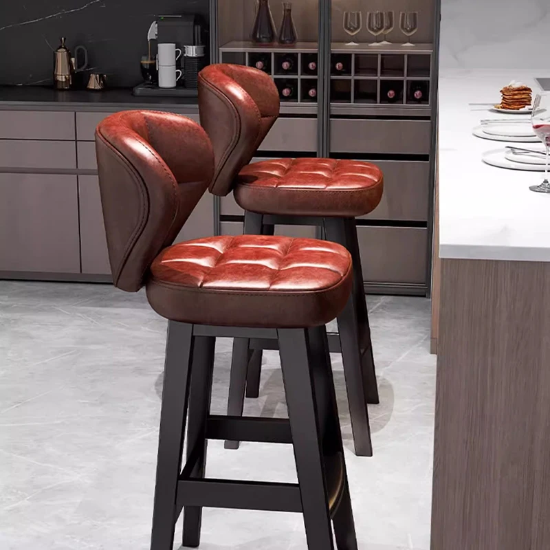 American Solid Wood Bar Chairs Luxury Coffee Shop Minimalistic Modern Bar Chairs Outdoor Kitchen Sillas Para Comedor Furniture
American Solid Wood Bar Chairs Luxury Coffee Shop Minimalistic Modern Bar Chairs Outdoor Kitchen Sillas Para Comedor Furniture