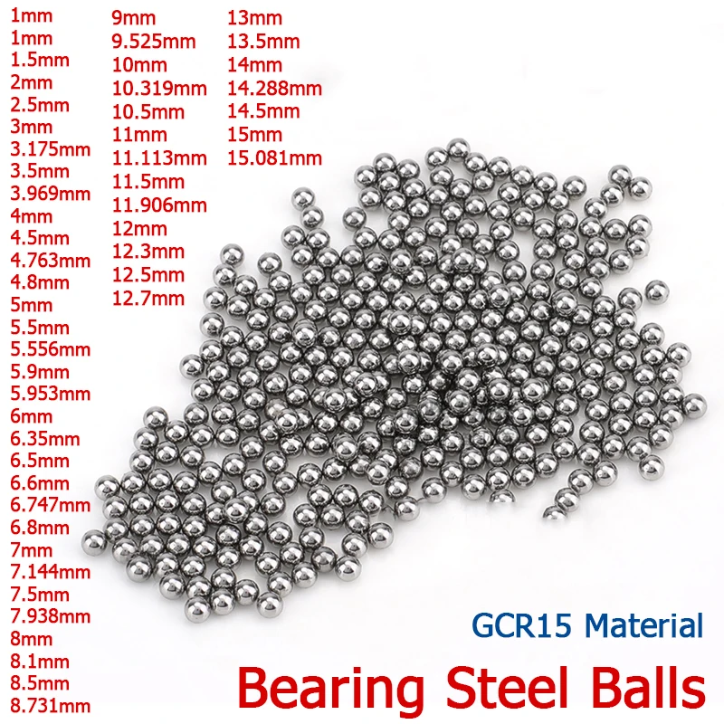 10-500pcs 1mm~15.081mm Bearing Steel Balls GCR15 Solid Steel Ball 1.5/2/2.5/3.175/3.969/4/4.5/4.8/7.144/7.938/8/9/10/11~15mm
10-500pcs 1mm~15.081mm Bearing Steel Balls GCR15 Solid Steel Ball 1.5/2/2.5/3.175/3.969/4/4.5/4.8/7.144/7.938/8/9/10/11~15mm