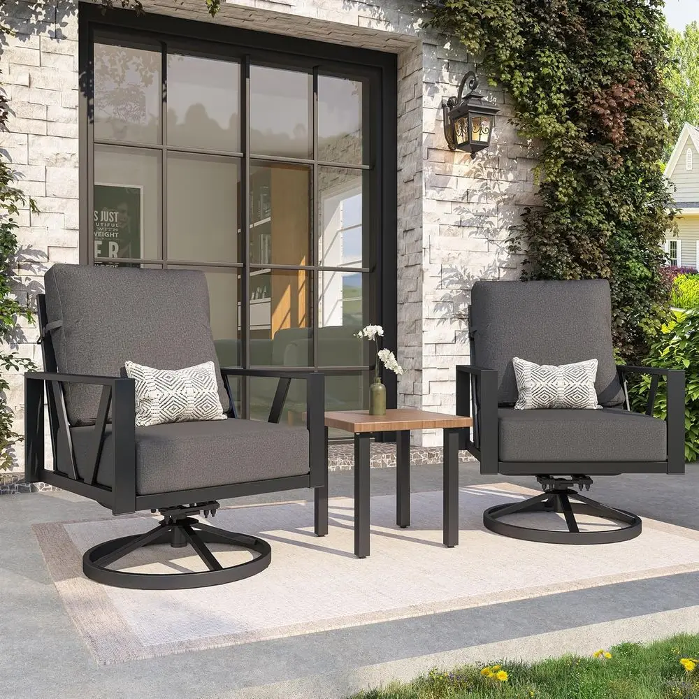 Outdoor Patio Swivel Rocking Cairs t, Patio Porcurniture wit6Tick Cusions, 3 Pieces Outdoor istro t witCoee Tale or alcony, 350l
Outdoor Patio Swivel Rocking Cairs t, Patio Porcurniture wit6Tick Cusions, 3 Pieces Outdoor istro t witCoee Tale or alcony, 350l