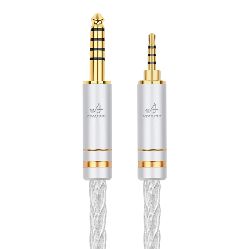 ATAUDIO Pure silver HIFI Copper 4.4mm Balance to 2.5 mm balance jack input Balanced Audio Adapter Cable Male to Male
ATAUDIO Pure silver HIFI Copper 4.4mm Balance to 2.5 mm balance jack input Balanced Audio Adapter Cable Male to Male