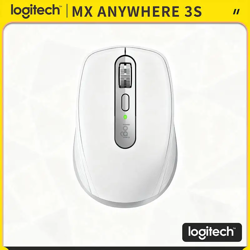 Top-Tier Logitech MX Anywhere 3S - 8K DPI Sensor, MagSpeed Scroll, Silent Click, Multi-Device Compatibility, Office & Dorm Use