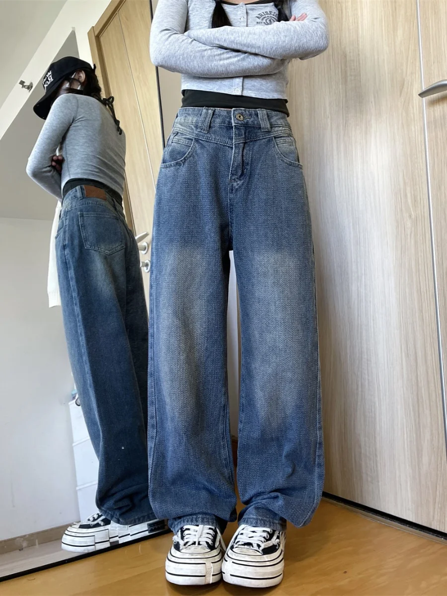 High Waist Wide Leg Denim Jeans Women plus Size Fce Lined Slim Fit Spring Autumn American Sle Loose Straight Leg Pants
High Waist Wide Leg Denim Jeans Women plus Size Fce Lined Slim Fit Spring Autumn American Sle Loose Straight Leg Pants