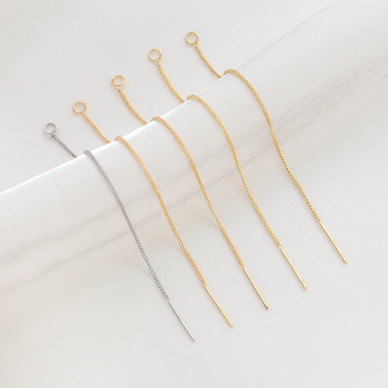 10pcs Copper Gold Plated Needle Ear Chain With Hanging Ear Thread DIY Handmade Jewelry Earring Accessories
10pcs Copper Gold Plated Needle Ear Chain With Hanging Ear Thread DIY Handmade Jewelry Earring Accessories