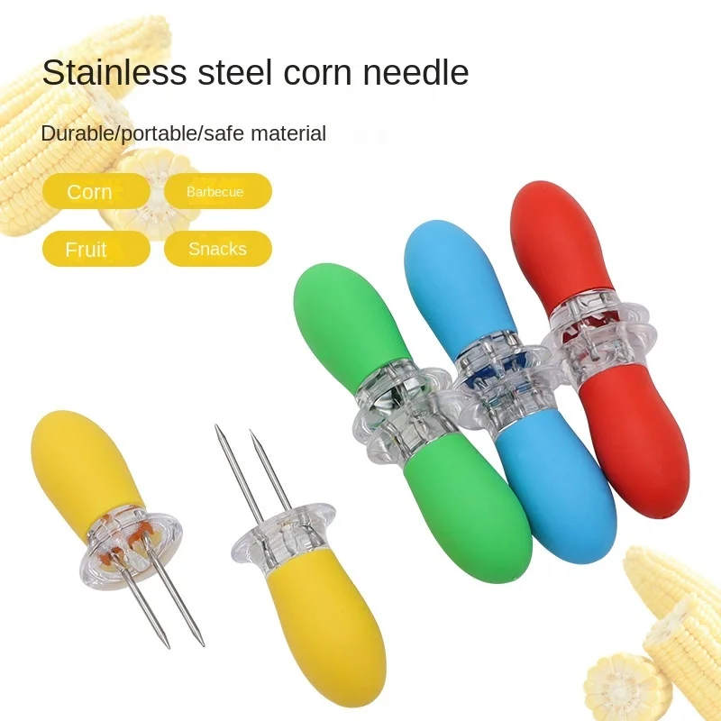 100PCS Stainless Steel Corn Barbecue Needle Rubber Handle Corn Barbecue Fork Bbq Outdoor Threading Device
100PCS Stainless Steel Corn Barbecue Needle Rubber Handle Corn Barbecue Fork Bbq Outdoor Threading Device