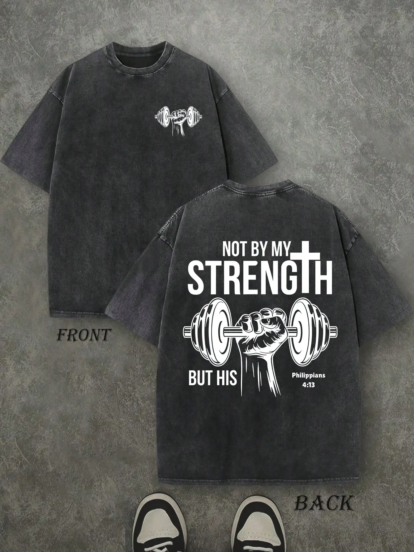 Distressed Washed Cotton T-Shirt with Motivational Graphic Print, Loose Fit Men's Casual Tee
Distressed Washed Cotton T-Shirt with Motivational Graphic Print, Loose Fit Men's Casual Tee