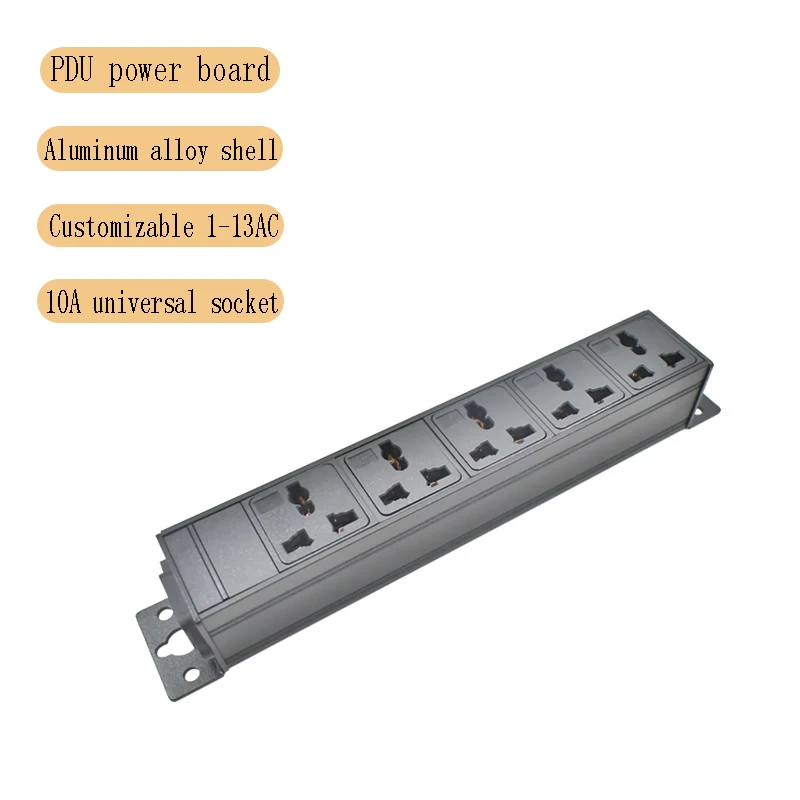 PDU power board aluminum alloy shell 10A universal socket 1-13AC without extension cord
PDU power board aluminum alloy shell 10A universal socket 1-13AC without extension cord