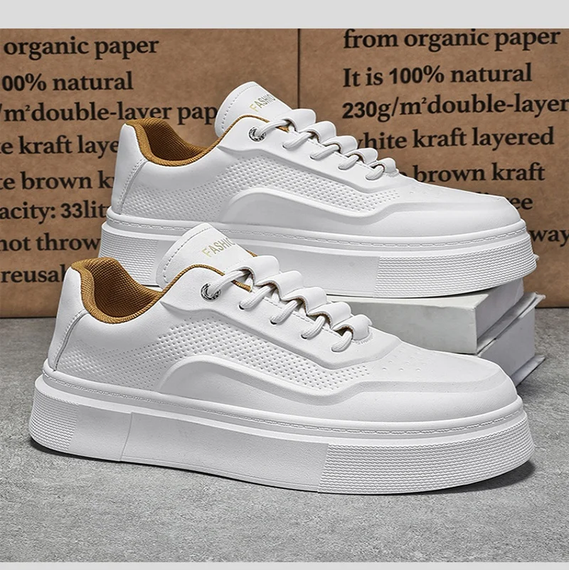 Spring men's shoes new breathable leather small white shoes men's trend all match thick sole sports shoes casual board shoes
Spring men's shoes new breathable leather small white shoes men's trend all match thick sole sports shoes casual board shoes