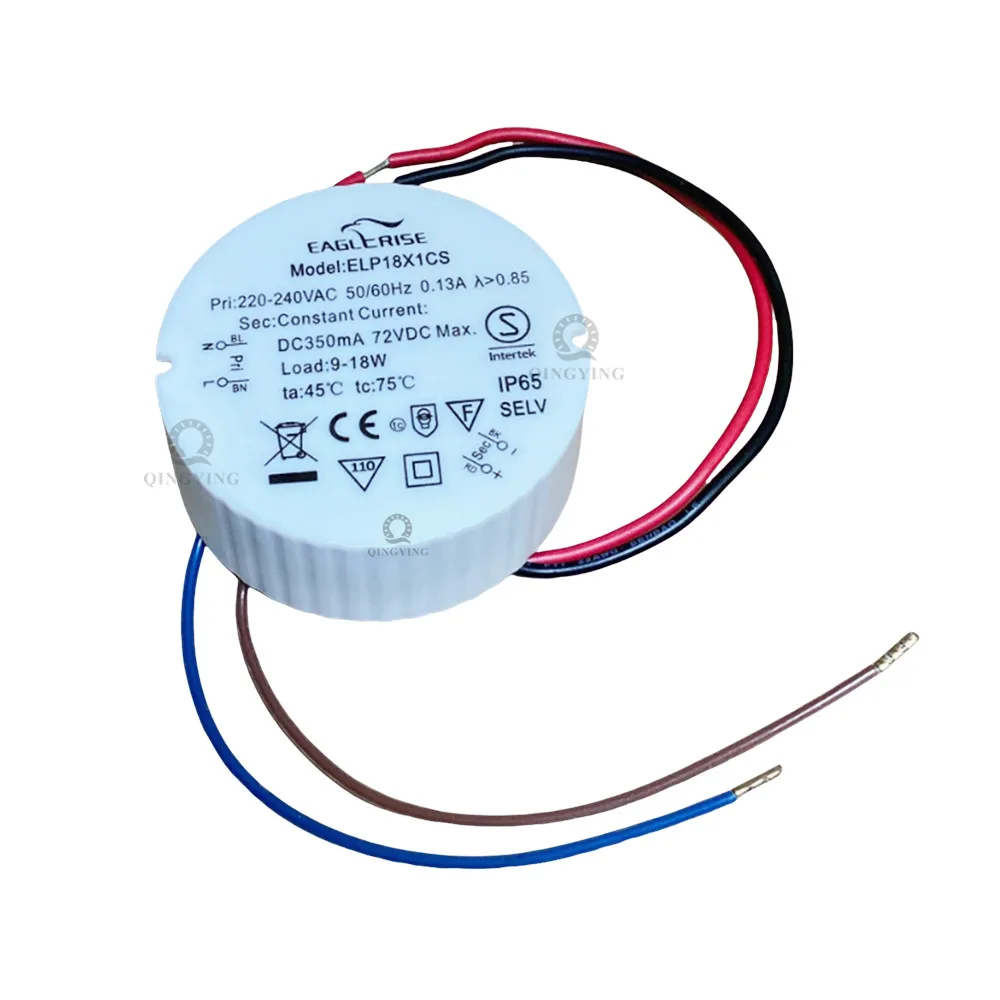 ELP18X1CS Eaglerise 9-18 Вт круглый светодиодный драйвер IP65 постоянный ток 350 мА
ELP18X1CS Eaglerise 9-18 Вт круглый светодиодный драйвер IP65 постоянный ток 350 мА