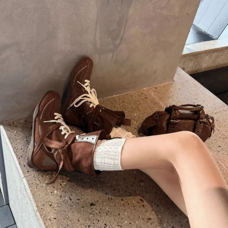 2026 New Genuine Leather Lace-Up Women's Boots, Women’s Thick-Soled Height-Increasing Short Motorcycle Boots
2026 New Genuine Leather Lace-Up Women's Boots, Women’s Thick-Soled Height-Increasing Short Motorcycle Boots