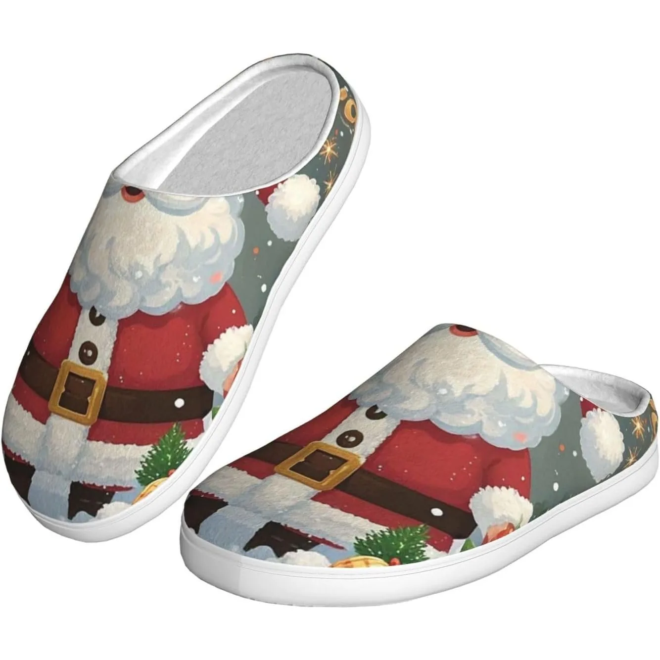 Slippers for Women Men Cotton Slippers Christmas Decor Lovely Santa Plush Shoes Non-slip TPR Slippers
Slippers for Women Men Cotton Slippers Christmas Decor Lovely Santa Plush Shoes Non-slip TPR Slippers
