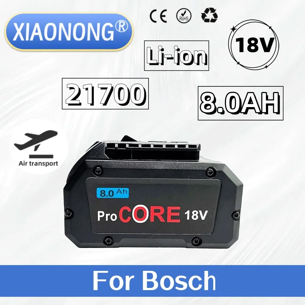 18V 8.0Ah ProCORE Replacement Battery for Bosch 18V Professional System Cordless Tools BAT609 BAT618 GBA18V80 21700 Cell
18V 8.0Ah ProCORE Replacement Battery for Bosch 18V Professional System Cordless Tools BAT609 BAT618 GBA18V80 21700 Cell
