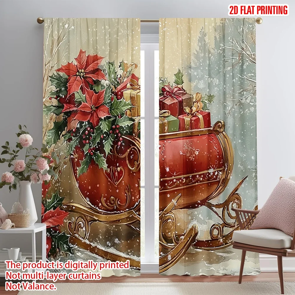 2 шт., 2D плоская печать, веселые рождественские оконные шторы, рождественские сани, подарки, пуансеттии, 100% полиэстер без электричества
2 шт., 2D плоская печать, веселые рождественские оконные шторы, рождественские сани, подарки, пуансеттии, 100% полиэстер без электричества