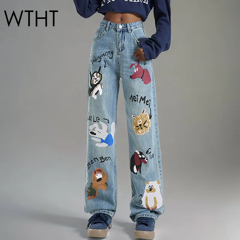 WTHT Trendy New Women's Cartoon Print Wide Leg Jeans 2025 Summer Fashion High Waist Straight Denim Pants Female 1LS1894
WTHT Trendy New Women's Cartoon Print Wide Leg Jeans 2025 Summer Fashion High Waist Straight Denim Pants Female 1LS1894