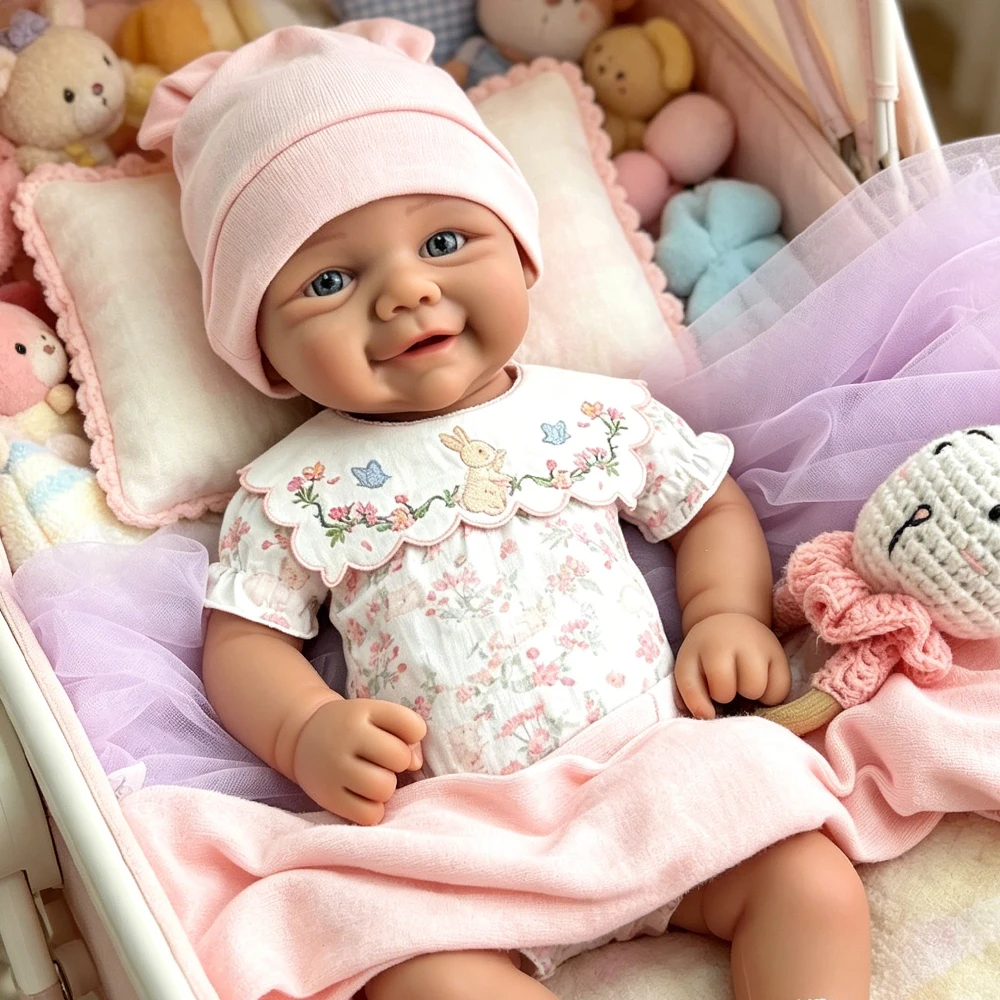 17Inch Open Eyes Vivienne Dark Skin Silicone Reborn Baby Anatomically Correct Lifelike Soft Details Doll for Display Collection
17Inch Open Eyes Vivienne Dark Skin Silicone Reborn Baby Anatomically Correct Lifelike Soft Details Doll for Display Collection