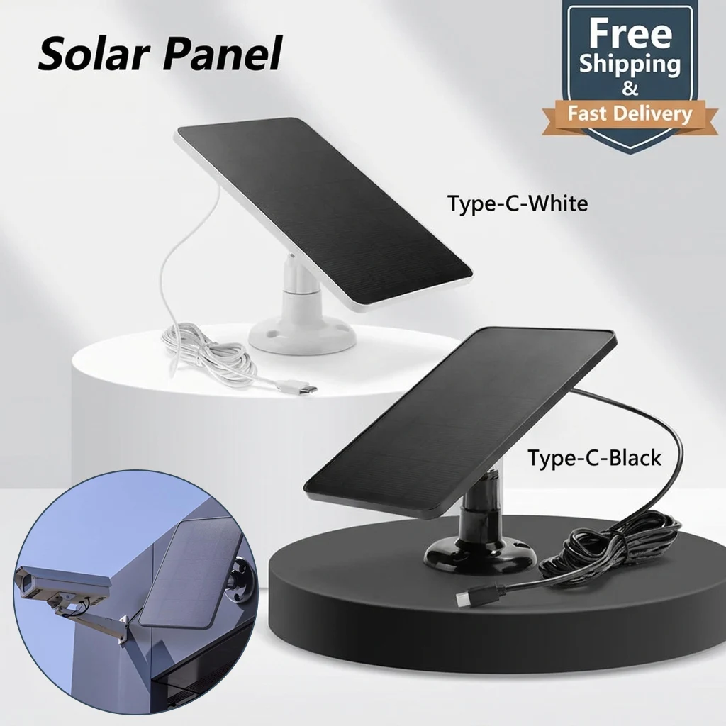 IP66 Waterproof Solar Panel Type-C 360° Rotatable Bracket Heavy Duty All-weather Outdoor Charger for Security Camera
IP66 Waterproof Solar Panel Type-C 360° Rotatable Bracket Heavy Duty All-weather Outdoor Charger for Security Camera