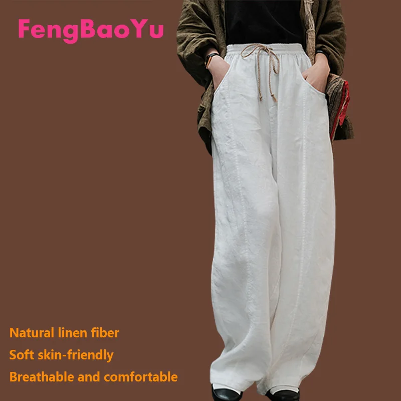 Fengbaoyu High-end 100% Pure Linen Women's Loose Legged Slit Floor-Length Pants for Outdoor Leisure, Vacation Travel Relaxation
Fengbaoyu High-end 100% Pure Linen Women's Loose Legged Slit Floor-Length Pants for Outdoor Leisure, Vacation Travel Relaxation