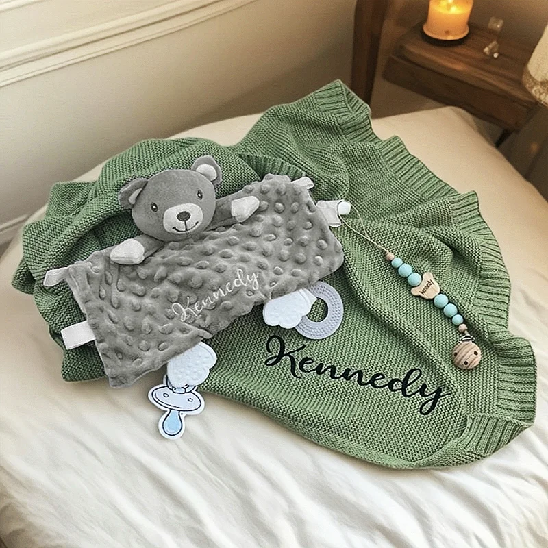 Personalized Baby Knitted Blanket Gift Set for Newborn Shower Gifts Birth Gift Autumn 2025 New
Personalized Baby Knitted Blanket Gift Set for Newborn Shower Gifts Birth Gift Autumn 2025 New