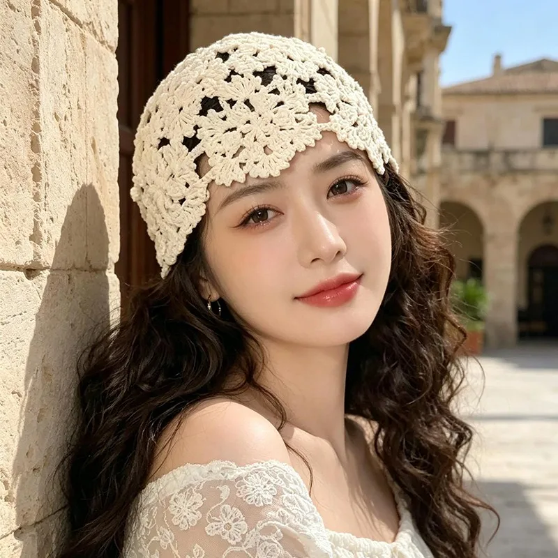 Women Crochet Beanie Summer Spring Floral Openwork Knit Hat Cotton Yarn Breathable Lightweight Vintage Style SlouchyCap Artistic
Women Crochet Beanie Summer Spring Floral Openwork Knit Hat Cotton Yarn Breathable Lightweight Vintage Style SlouchyCap Artistic